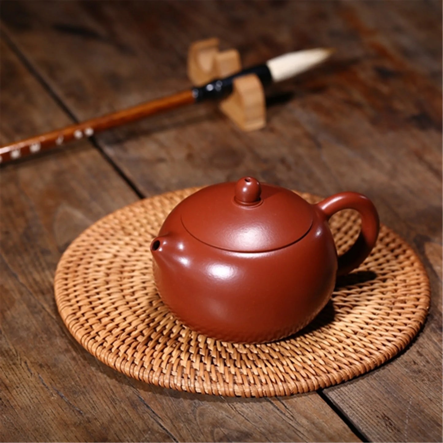 Yixing Purply Clay Tea Xishi Teapot Chinese Zisha Pots Raw Ore Dahongpao Mud  About 210ml Handmade  Suit For Drink Drinkware