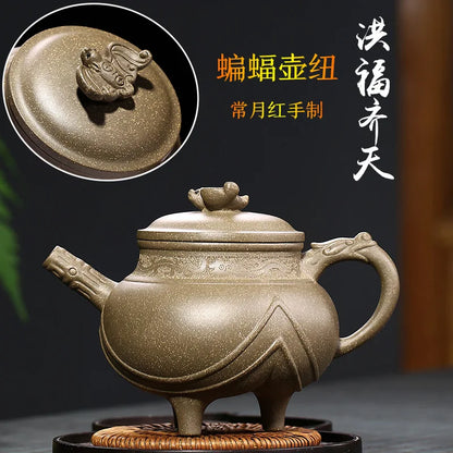 Yixing Raw Ore Green Gray Segment Mud the Gambling Ghost Purple Clay Pot Bat Regular Moon Red Handmade Wholesale Agent Rain Medi