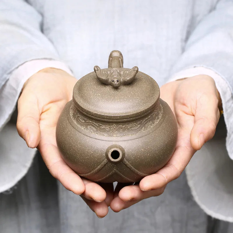 Yixing Raw Ore Green Gray Segment Mud the Gambling Ghost Purple Clay Pot Bat Regular Moon Red Handmade Wholesale Agent Rain Medi