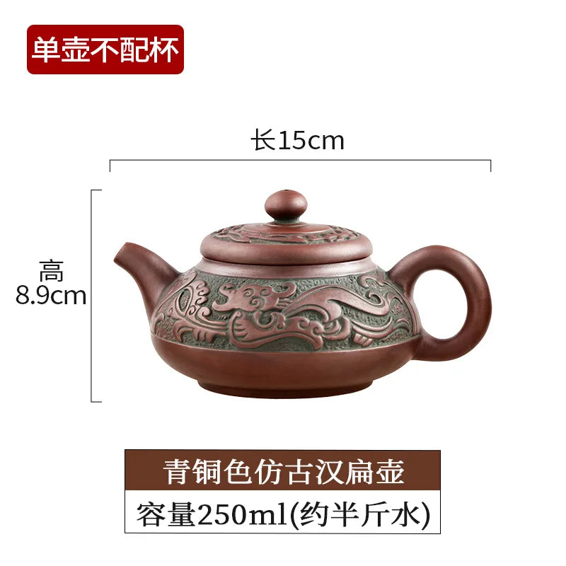 Yixing Raw Ore Household Teapot Handmade Large Capacity Tea Making Device Ceramic Purple Sand Kung Fu Tea Set Mainland China