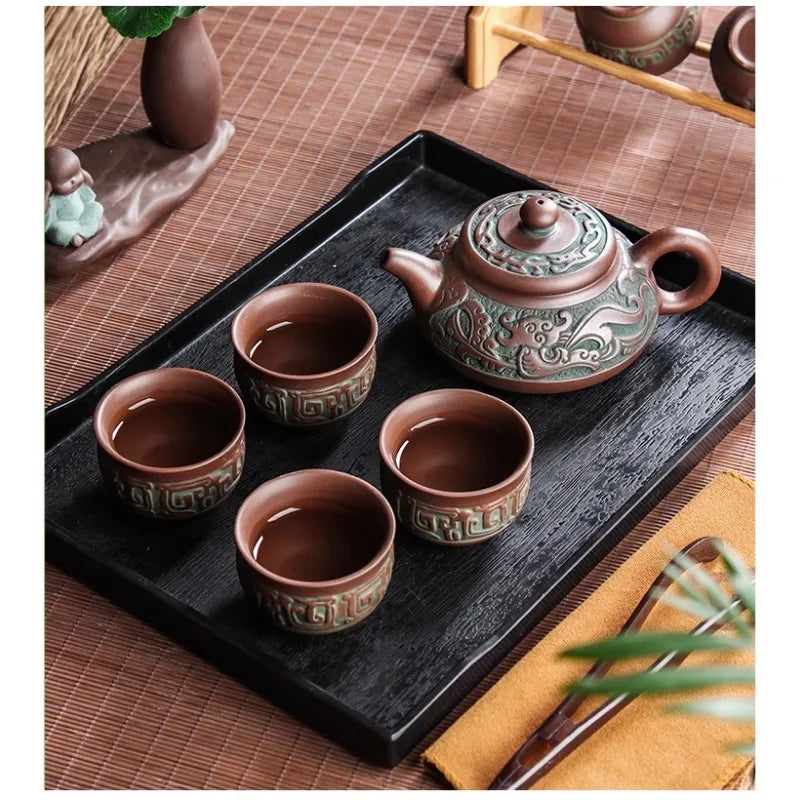 Yixing Raw Ore Household Teapot Handmade Large Capacity Tea Making Device Ceramic Purple Sand Kung Fu Tea Set Mainland China