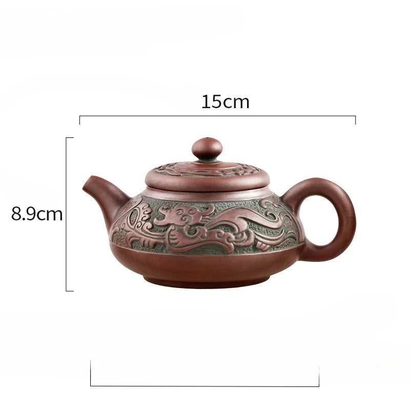 Yixing Raw Ore Household Teapot Handmade Large Capacity Tea Making Device Ceramic Purple Sand Kung Fu Tea Set Mainland China