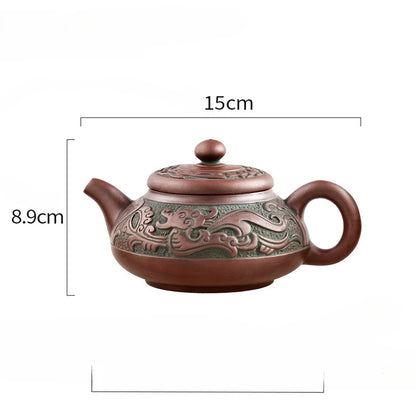 Yixing Raw Ore Household Teapot Handmade Large Capacity Tea Making Device Ceramic Purple Sand Kung Fu Tea Set Mainland China