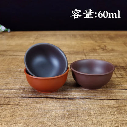 Yixing Raw Ore Purple Clay Teacup Meditation Cup Boutique Handmade Tea Bowl Master Tea Cup Chinese Zisha Tea Set 60ml