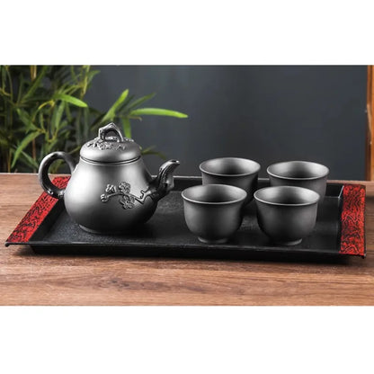 Yixing Raw Ore Purple Clay Teapot Antique Zhu Mud Beauty Tea Pot Hand Painted Plum Filter Kettle Customized Chinese Tea Sets