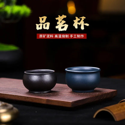 Yixing Raw Ore Purple Sand Tea Cup Kung Fu Tea Set Purple Sand Accessories Day Blue Mash Purple Clay Boccaro Cup