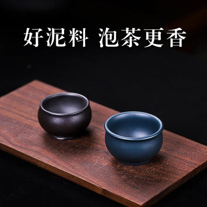 Yixing Raw Ore Purple Sand Tea Cup Kung Fu Tea Set Purple Sand Accessories Day Blue Mash Purple Clay Boccaro Cup
