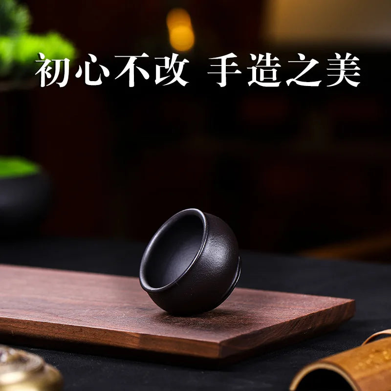 Yixing Raw Ore Purple Sand Tea Cup Kung Fu Tea Set Purple Sand Accessories Day Blue Mash Purple Clay Boccaro Cup