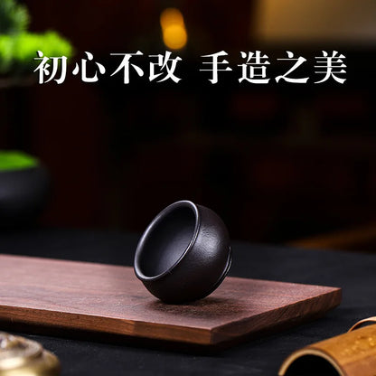 Yixing Raw Ore Purple Sand Tea Cup Kung Fu Tea Set Purple Sand Accessories Day Blue Mash Purple Clay Boccaro Cup