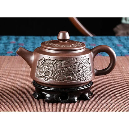 Yixing Retro Bronze Zisha Pot Large Raw Ore Clay Teapot Ceramic Large Capacity Kettle Kungfu Flower Tea Pot Chinese Tea Set