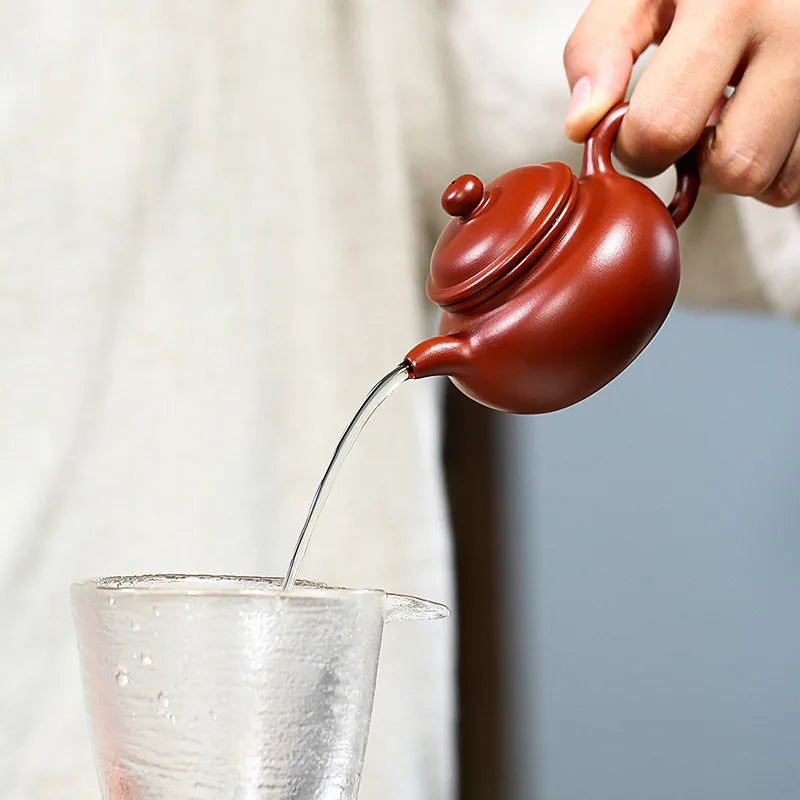 Yixing Small Capacity Purple Clay Teapots Handmade Raw Ore Dahongpao Antique Tea Pot Beauty Kettle Chinese Zisha Tea Set