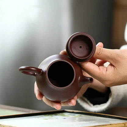 Yixing-TETERA creativa de arcilla púrpura, tetera de Zhu hecha a mano, filtro para hogar, fabricante de té de chino Zisha,