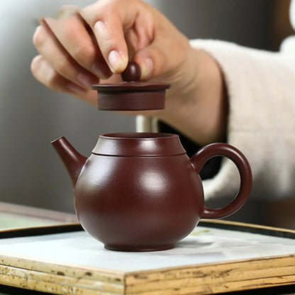 Yixing-TETERA creativa de arcilla púrpura, tetera de Zhu hecha a mano, filtro para hogar, fabricante de té de chino Zisha,