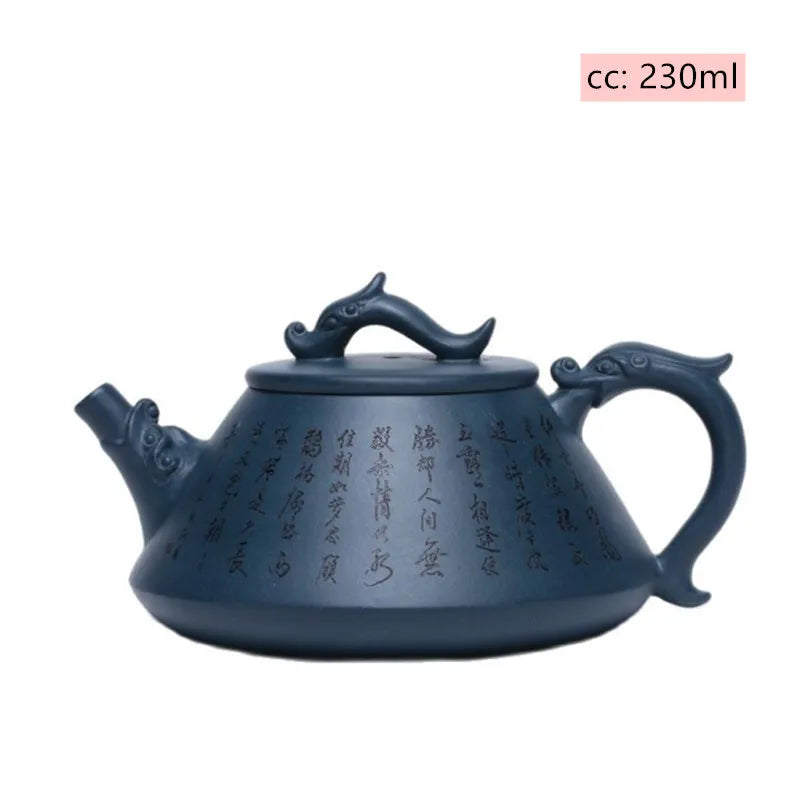 Yixing-TETERA de arcilla púrpura de alta gama, hecha a mano, con filtro Zisha, Boutique personalizada, 230ml