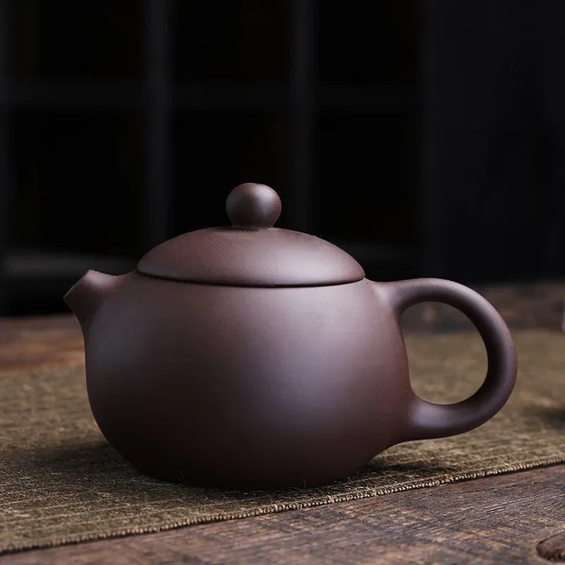 Yixing Tea Pot Boutique Purple Clay Xishi Teapot Ore Beauty Kettle Master Handmade Teaware Tea Ceremony Ball Hole Tea Kettle