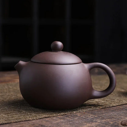 Yixing Tea Pot Boutique Purple Clay Xishi Teapot Ore Beauty Kettle Master Handmade Teaware Tea Ceremony Ball Hole Tea Kettle