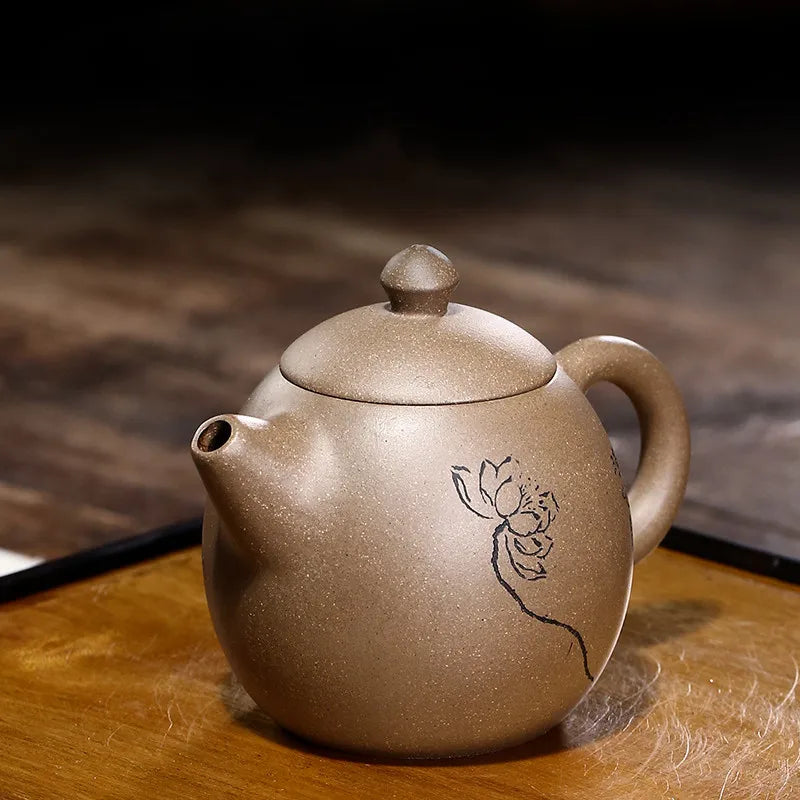 Yixing Tea Pot Dragon Egg Purple Clay Teapot Beauty Kettle Raw Ore Handmade Tea Set Authentic Chinese Tea Ceremony Drink Set