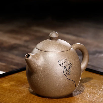 Yixing Tea Pot Dragon Egg Purple Clay Teapot Beauty Kettle Raw Ore Handmade Tea Set Authentic Chinese Tea Ceremony Drink Set