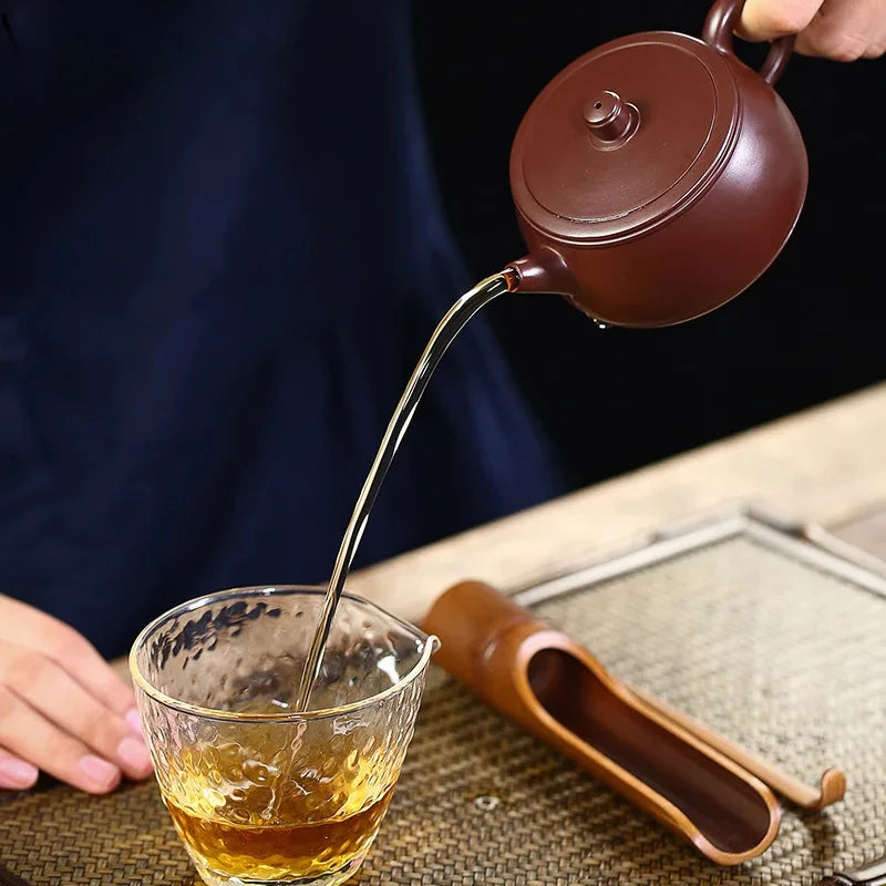 Yixing Tea Pot Purple Clay Filter Teapot Raw Ore Beauty Handmade Kettle Chinese Tea Set Custom Gifts Authentic 210ml