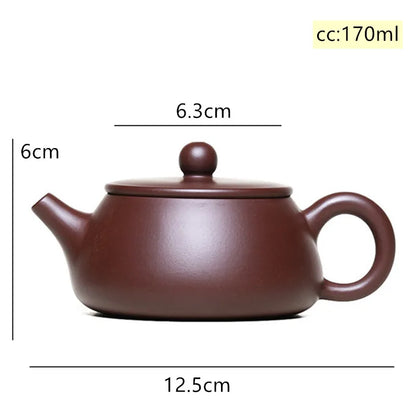 Yixing Tea Pot Purple Clay Stone Scoop Teapot Chinese Handmade Filter Kettle Raw Ore Zisha Teaware Authentic Gifts 170ml