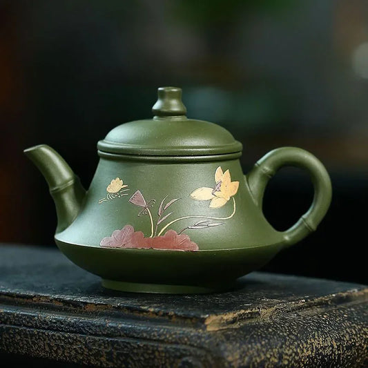 Yixing Tea Pot Purple Clay Teapot Beauty Green Kettle Raw Ore Handmade Tea Set Authentic Tie Guanyin Puer