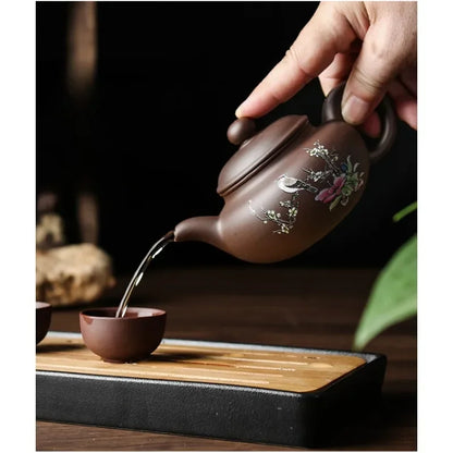 Yixing Tea Pot Purple Clay Xishi Teapot Beauty Kettle Raw Ore Handmade Tea Set Authentic Tie Guanyin Puer