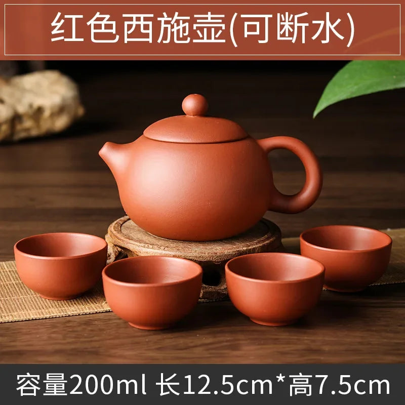 Yixing Tea Pot Purple Clay Xishi Teapot Beauty Kettle Raw Ore Handmade Tea Set Authentic Tie Guanyin Puer