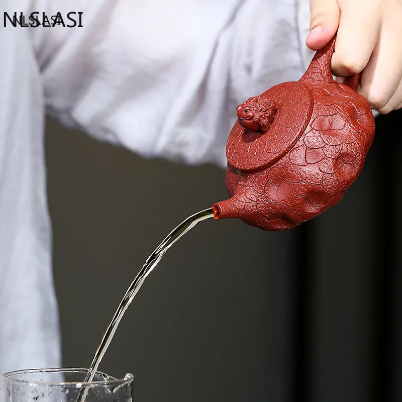 Yixing Tea pot purple clay filter Stone scoop teapot beauty kettle Raw ore ahongpao Handmade Tea set Customized authentic 170ml