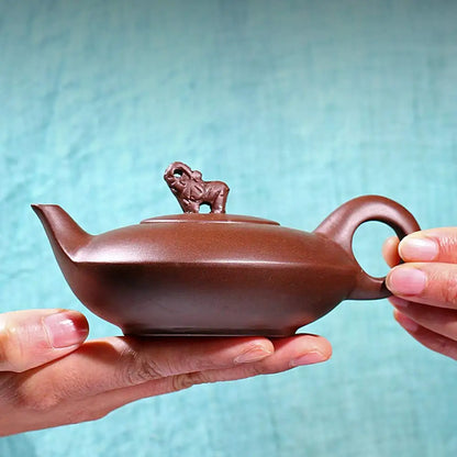 Yixing Teapot Elephant Tea Pot Filter Zisha Pot Craftsman Handmade Kung Fu Tet Set Teaware Pure Drinkware Set Customized Gifts
