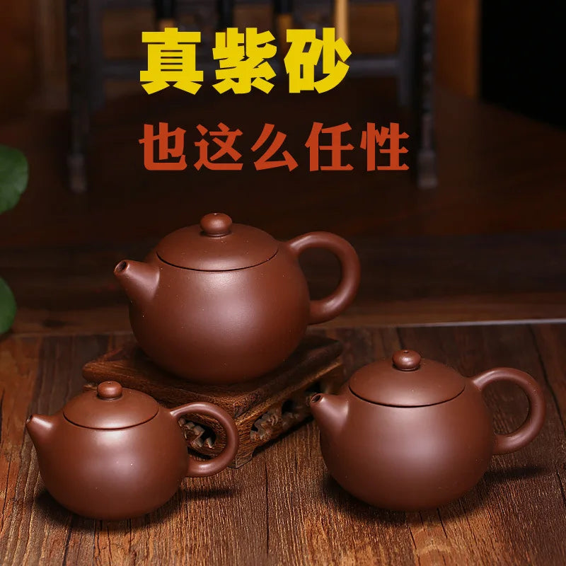 Yixing Teapot Tea Pot filter Xishi Pot Beauties Handmade Purple Clay Teaware customized Gifts Drinkware Set Drink Puer