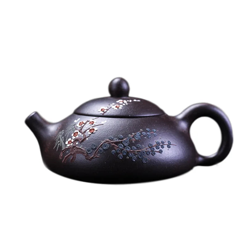 Yixing Teapots Boutique Purple Clay Tea Kettles Ball Shaped Infuser Authentic Xishi Tea Pot Beauty Teaware Pots Zisha Tea Set
