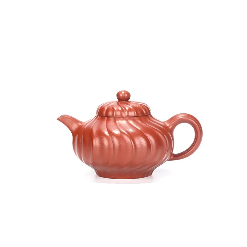 Yixing Tendon Pattern Fengling Purple Clay Handmade Teapot, Zisha Teapot, Kung-Fu Teaware, Purple Clay Drinkware