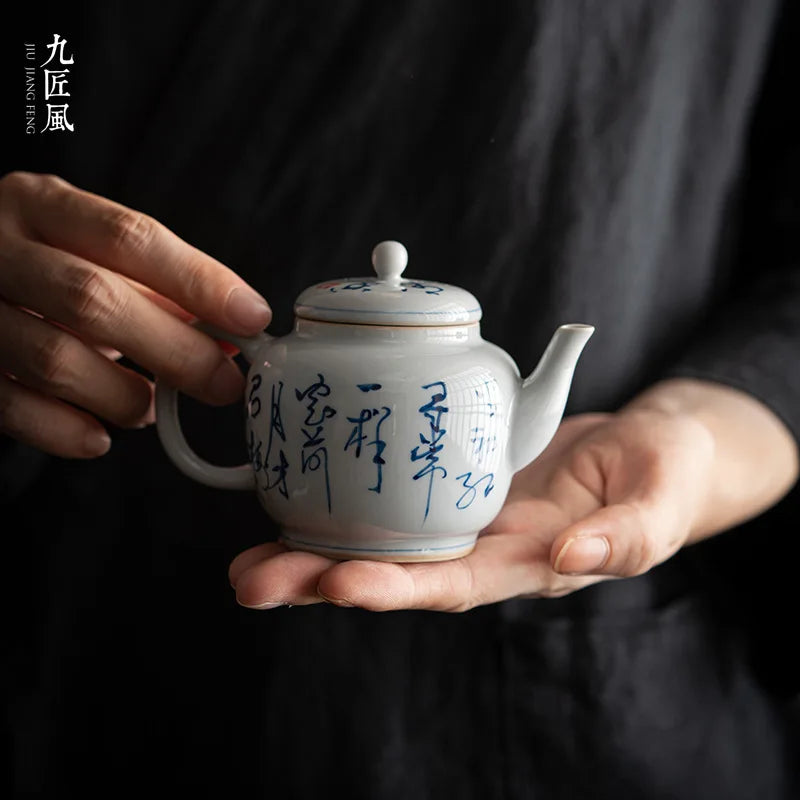 Yixing Vintage Ceramics Teapot, Kiln Change, Chinese Tea Set, Porcelain Teapot, Oolong Tea, Handmade Kettle, Infusers Gift