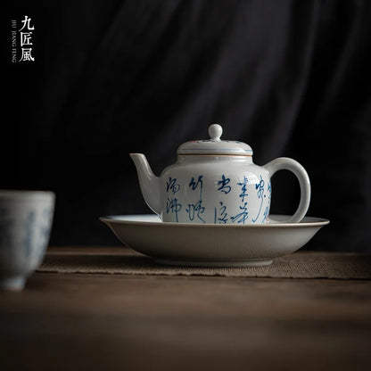 Yixing Vintage Ceramics Teapot, Kiln Change, Chinese Tea Set, Porcelain Teapot, Oolong Tea, Handmade Kettle, Infusers Gift