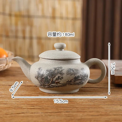 Yixing Xishi Tea Kettle Ceramic Teaware 180ml Tea Pots Home Decor Teapots Set Tea Accessories Chinese Kung Fu Teapot
