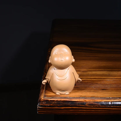 Yixing Yixing Clay Small Monk Samanera Decoration Tea Art Tea Set Accessories Personalized Creative Zen Character Supportable
