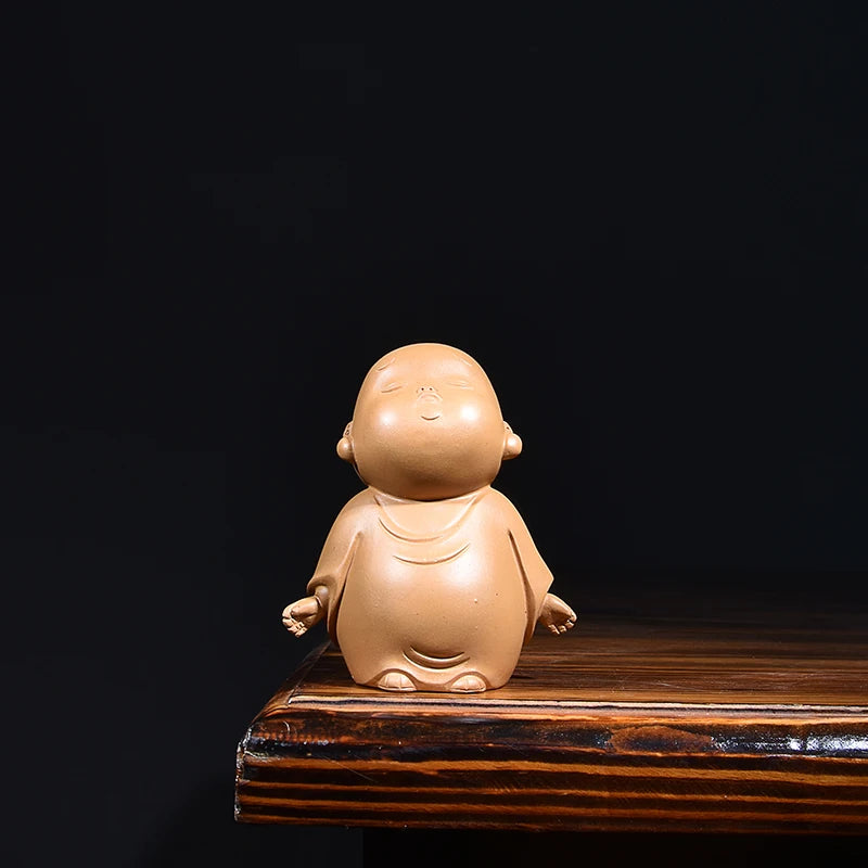 Yixing Yixing Clay Small Monk Samanera Decoration Tea Art Tea Set Accessories Personalized Creative Zen Character Supportable
