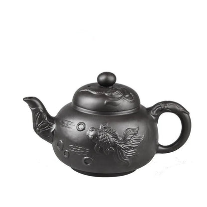 Yixing Zisha Ceramic Teapot Large Capacity Pure Handmade Plum Blossom Dragon Phoenix Teapot Household Large Kungfu Tea Set