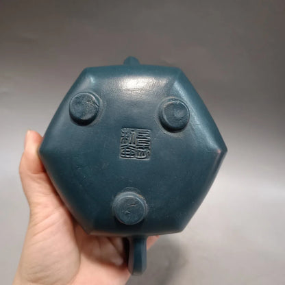 Yixing Zisha Clay Teapot Hexagonal bamboo Pot Jingzhou kettle 240ml