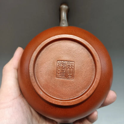 Yixing Zisha Clay Teapot double colour Bamboo rhyme Pot Zhou Guizhen 320ml