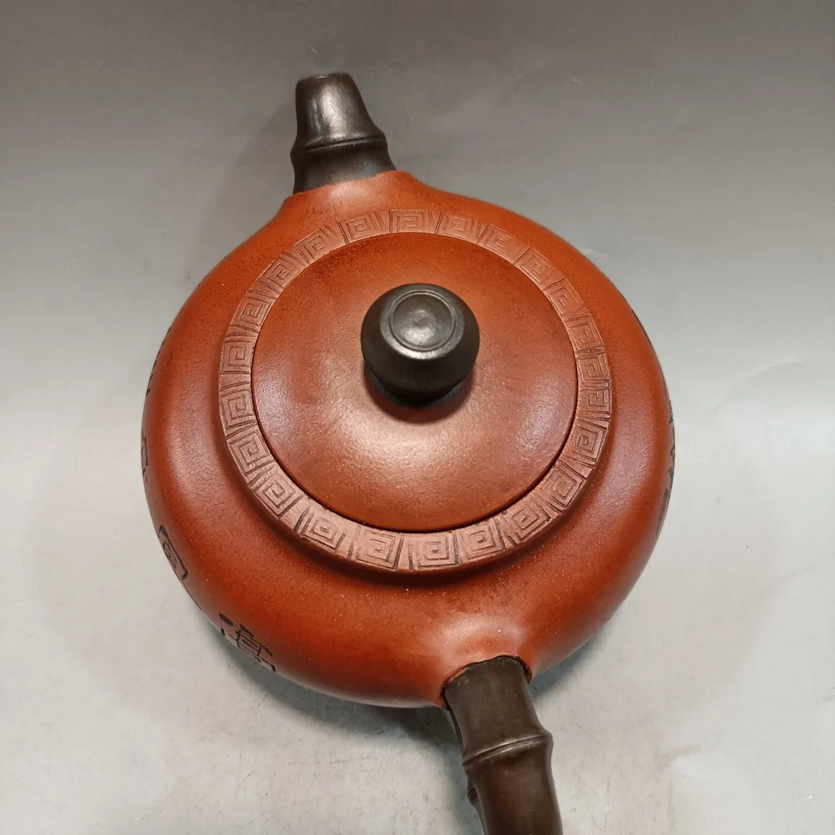 Yixing Zisha Clay Teapot double colour Bamboo rhyme Pot Zhou Guizhen 320ml