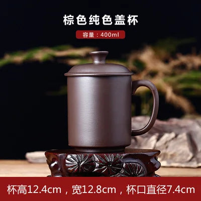 Yixing Zisha Cup Chinese Teaset Filter with covered Home Tea Mugs Creative ceramic Office coffee Mug