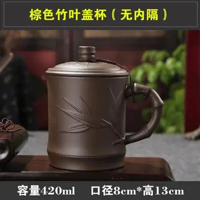Yixing Zisha Cup Chinese Teaset Filter with covered Home Tea Mugs Creative ceramic Office coffee Mug