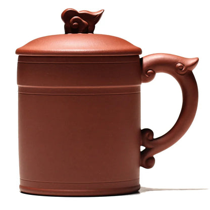 Yixing Zisha Cup cover cup office tea cup pot Kung Fu Qing cement auspicious Master Cup single cup 420cc