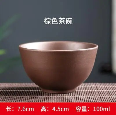 Yixing Zisha Double Dragon Tea Bowl, Large Handmade Relief, Phoenix Tea Cup, Master Cup, Tea Accessories, 3Pcs