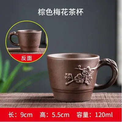 Yixing Zisha Double Dragon Tea Bowl, Large Handmade Relief, Phoenix Tea Cup, Master Cup, Tea Accessories, 3Pcs