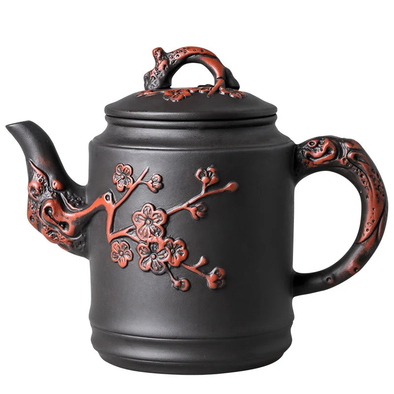 Yixing Zisha Pot Stainless Steel Strainer Teapot Large Capacity Flower Tea Single Pot Tea Cup Kettle Set Home 500ml Tea Maker