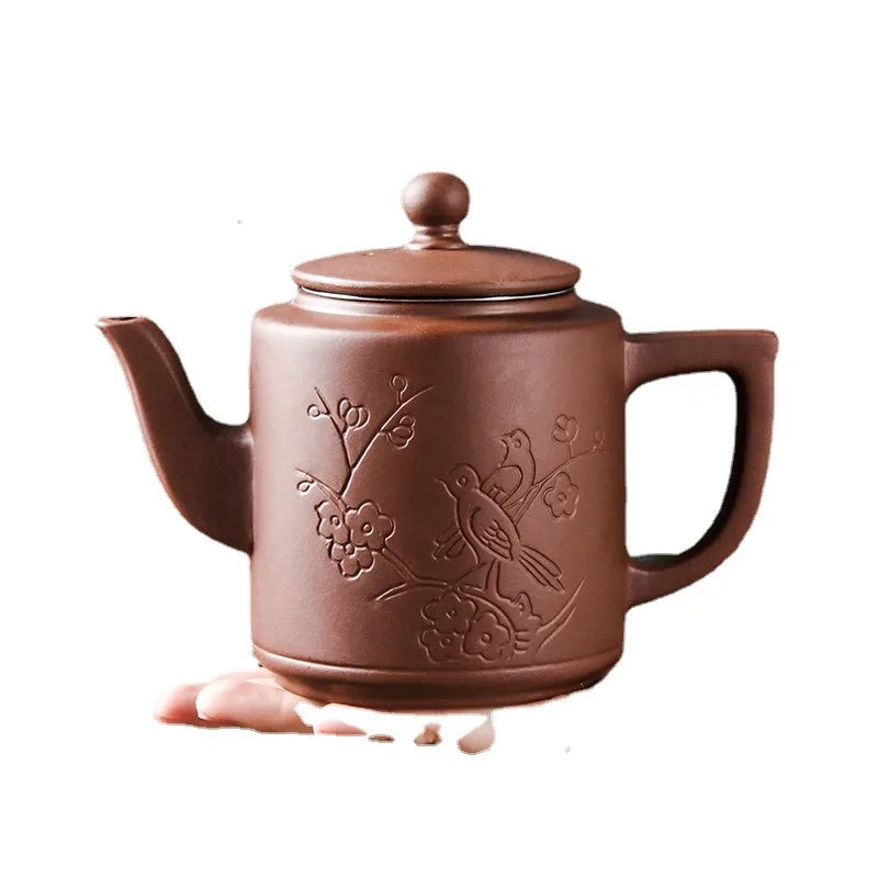 Yixing Zisha Pot Stainless Steel Strainer Teapot Large Capacity Flower Tea Single Pot Tea Cup Kettle Set Home 700ml Tea Maker
