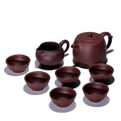 Yixing Zisha Tea Set Original Mine Old Purple Mud Home Teapot Teacup Kung Fu Green Tea Tieguamyin Oolong Teaware Gift Box