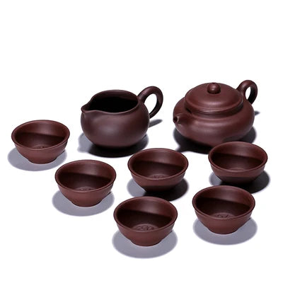 Yixing Zisha Tea Set Original Mine Old Purple Mud Home Teapot Teacup Kung Fu Green Tea Tieguamyin Oolong Teaware Gift Box